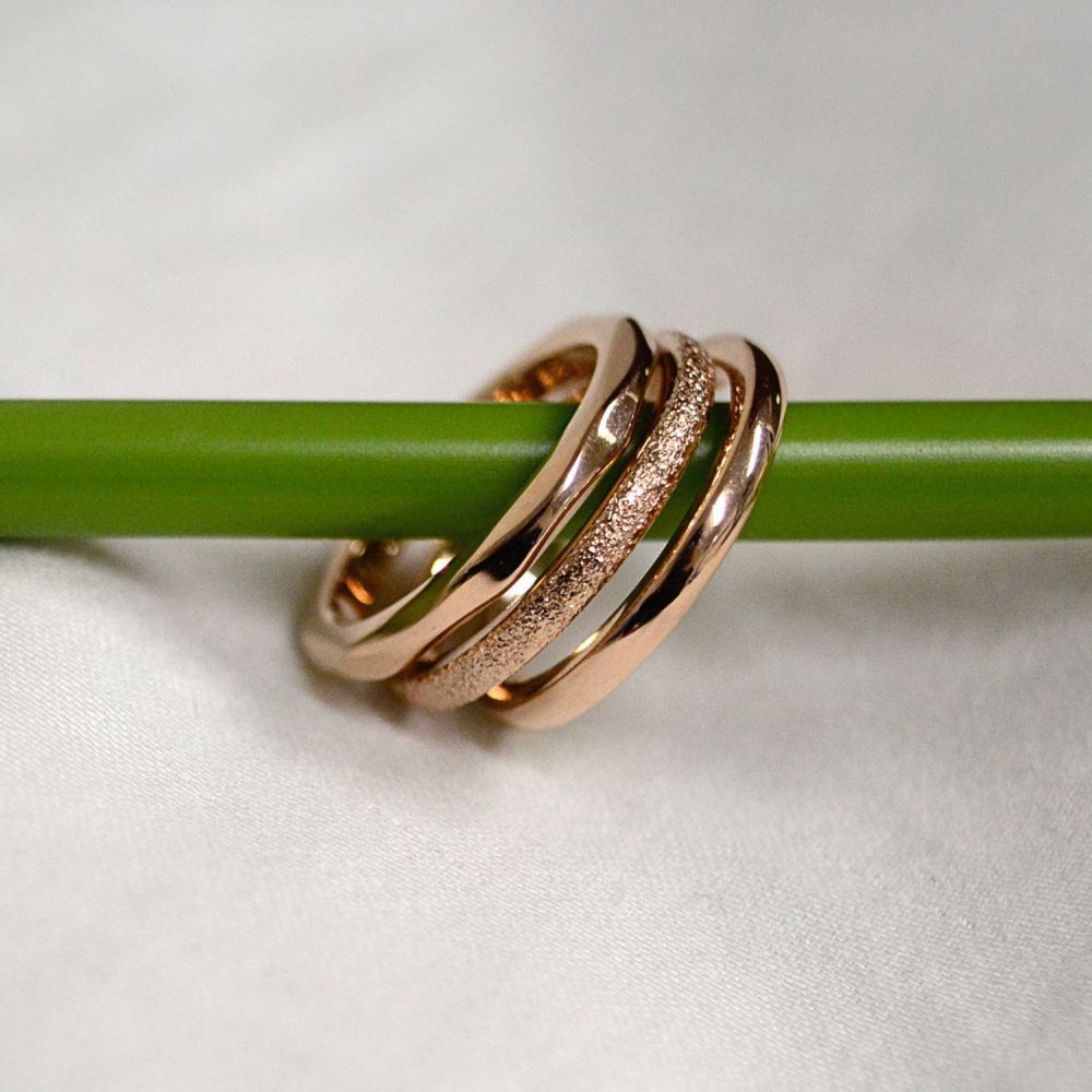 925 silver Rose  Gold Plated Band  Ring Jewelry Manufacturer